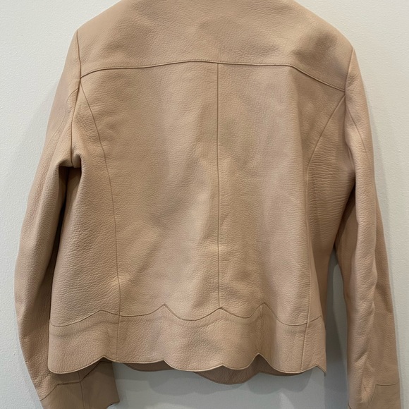 Sandro leather jacket with scalloped edges - Picture 6 of 7